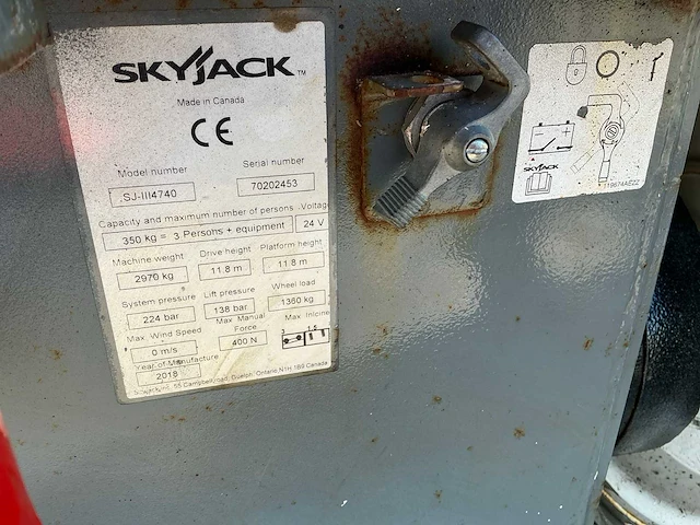 2018 skyjack sj4740 hoogwerker - afbeelding 13 van  20