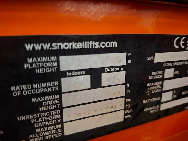 2018 snorkel s4726e hoogwerker - afbeelding 3 van  13