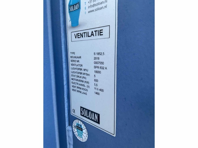2018 soloan s1852,5 afzuigventilator - afbeelding 6 van  7