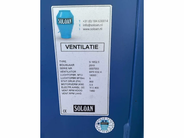 2018 soloan s1852,5 afzuigventilator - afbeelding 5 van  6