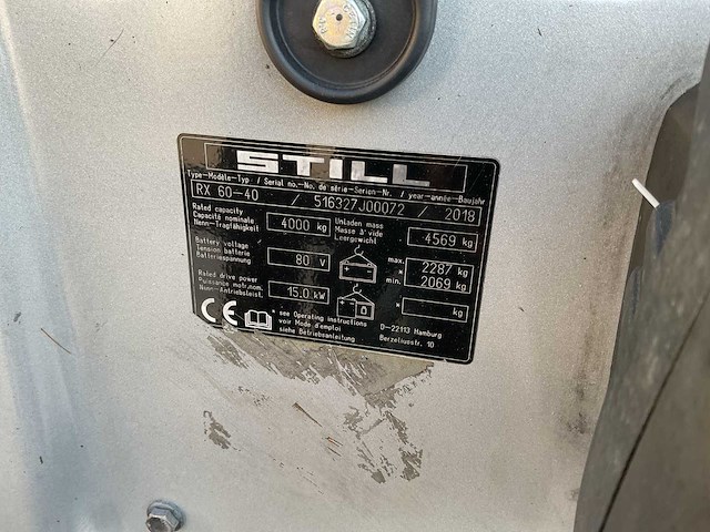 2018 still rx60-40 vorkheftruck - afbeelding 12 van  12