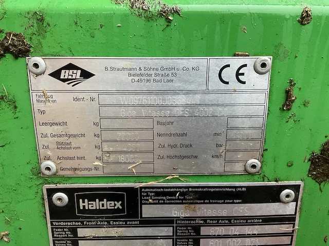 2018 strautmann giga vitesse cfs 4002 do opraapwagen - afbeelding 18 van  25