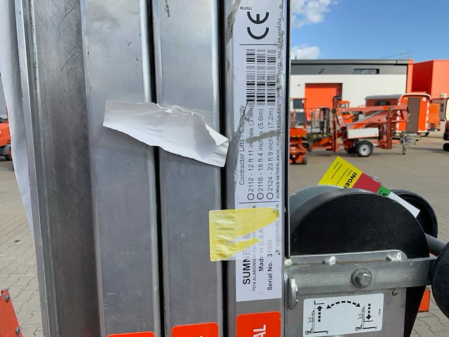 2018 sumner manufacturing 2118 materiaallift / kanaallift - afbeelding 6 van  6
