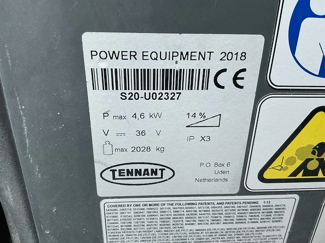 2018 tennant s20 zelfrijdende veegmachine - afbeelding 8 van  23