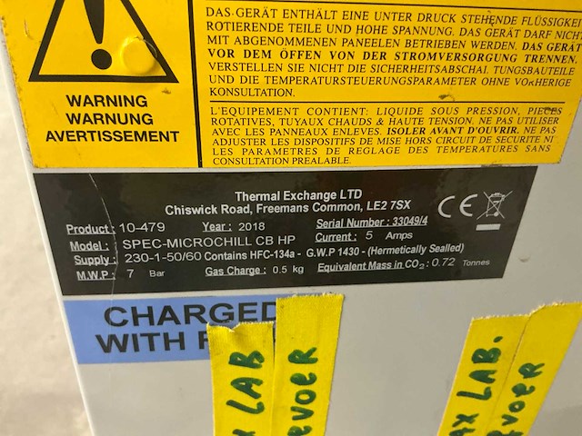 2018 thermal exchange spec-microchill chiller - afbeelding 5 van  5