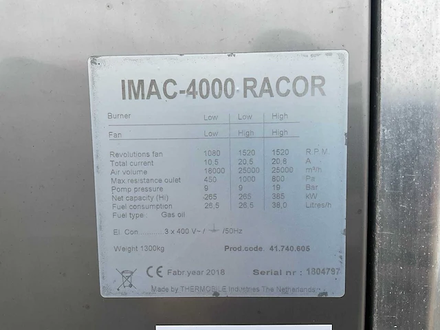 2018 thermobile imac-4000 e heater - afbeelding 13 van  20