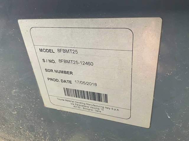 2018 toyota 8fbmt25 vorkheftruck - afbeelding 26 van  37