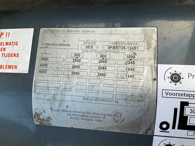 2018 toyota 8fbmt25 vorkheftruck - afbeelding 21 van  30