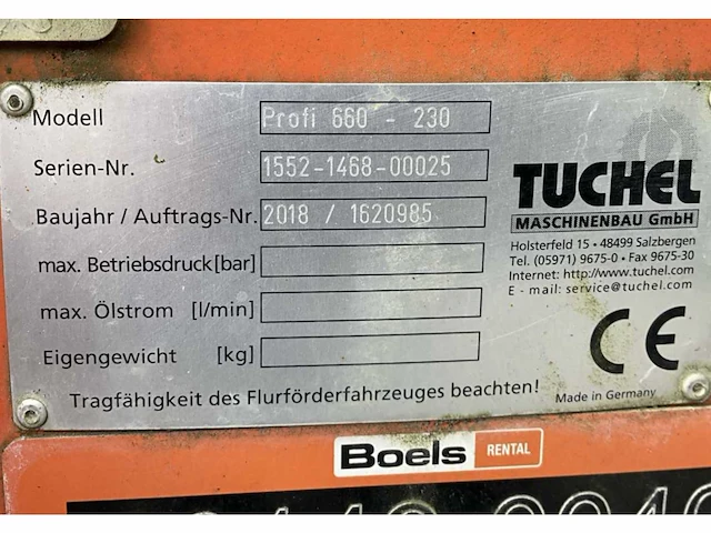 2018 tuchel maschinenbau profi 660-230 veegborstel - afbeelding 5 van  13