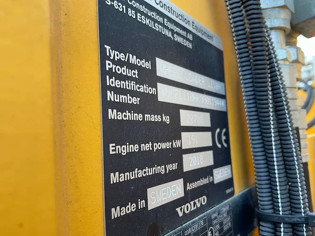 2018 volvo l110h shovel - afbeelding 13 van  39