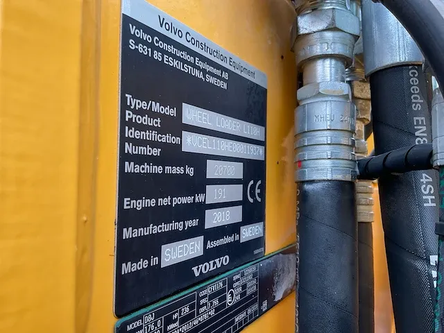 2018 volvo l110h shovel - afbeelding 9 van  36