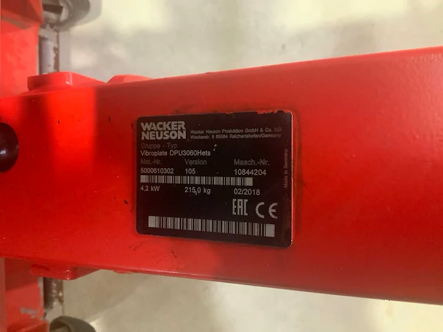 2018 wacker dpu 3060 trilplaat - afbeelding 7 van  7