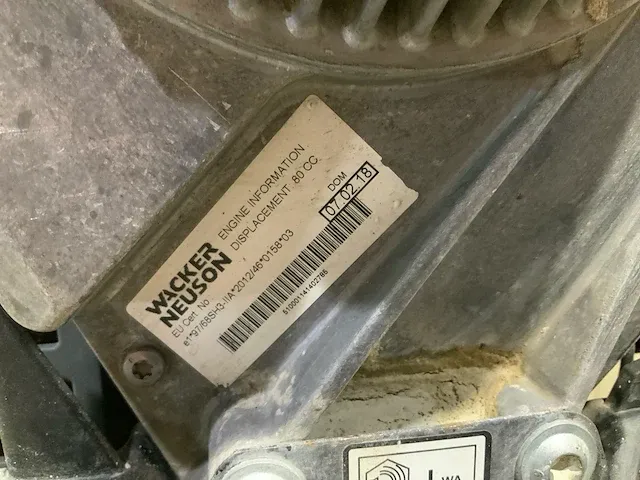 2018 wacker neuson bh55 benzine breekhamer - afbeelding 3 van  4