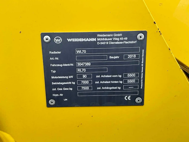 2018 wacker-neuson wl70 - afbeelding 42 van  47