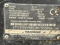 2018 yanmar sv18 mini graafmachine - afbeelding 36 van  41