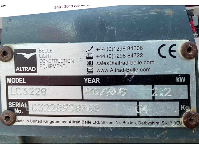 2019 altrad lc3228 compacte trilplaat - afbeelding 7 van  7