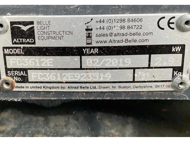 2019 belle fc3612e trilplaat - afbeelding 9 van  9