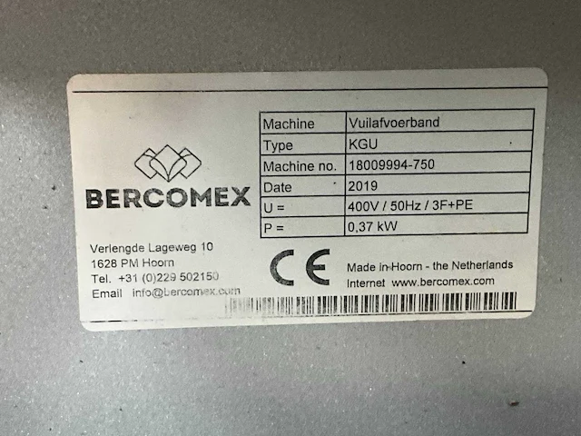 2019 bercomex transportband - afbeelding 9 van  9