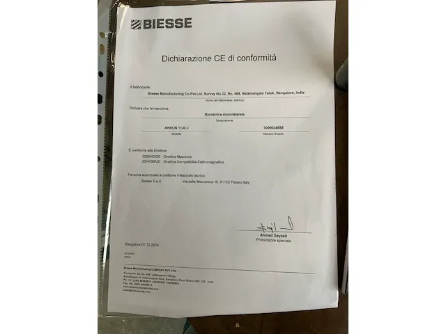 2019 biesse akron 1130k kantaanlijmmachine - afbeelding 18 van  25