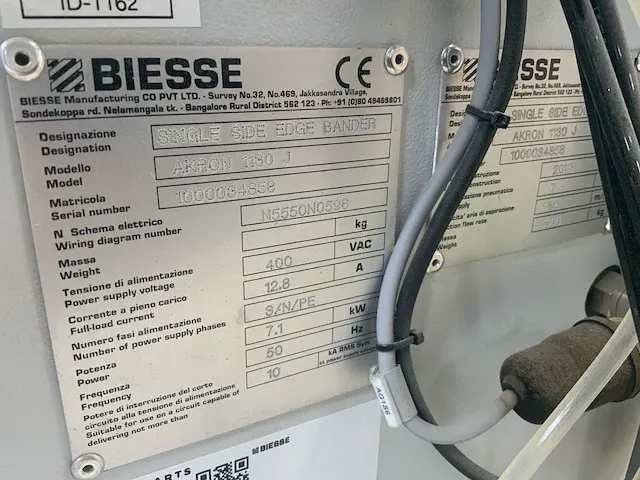 2019 biesse akron 1130k kantaanlijmmachine - afbeelding 22 van  25