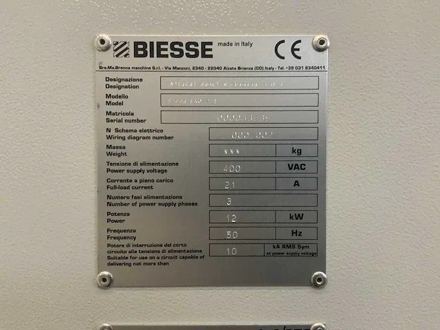 2019 biesse brema eco 2.1 verticale cnc-boormachine - afbeelding 17 van  20