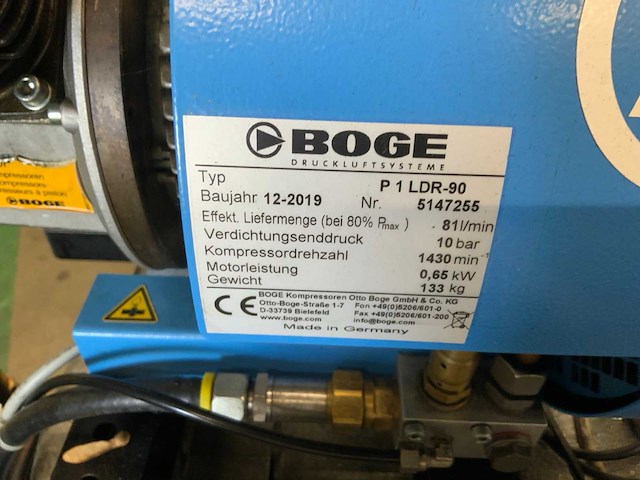 2019 boge p 1 ldr-90 luchtcompressor - afbeelding 7 van  7