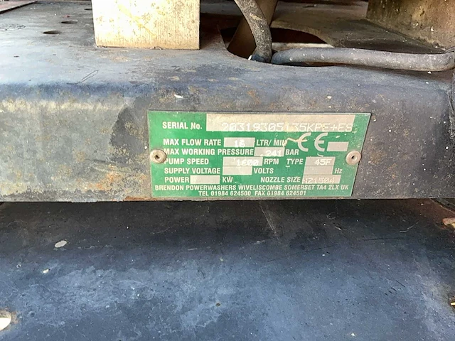 2019 brendon powerwasher bb1000 bbw30kpe+es hogedrukreiniger aanhangwagen - afbeelding 11 van  20