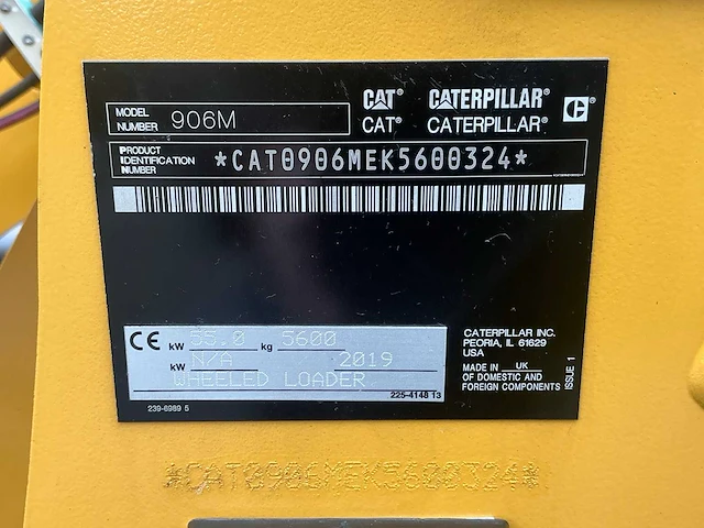 2019 caterpillar 906m shovel / wiellader - afbeelding 44 van  50