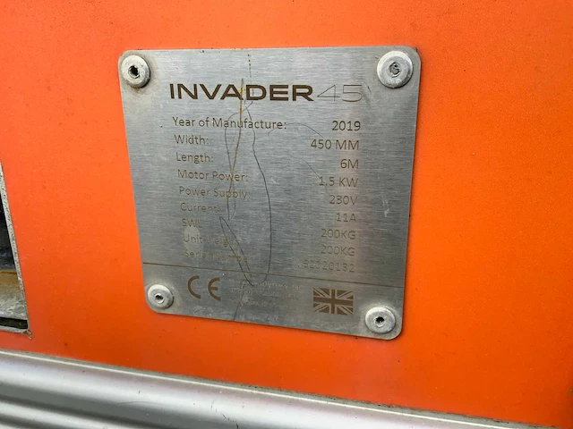 2019 conveya invader 45 transportband - afbeelding 7 van  7