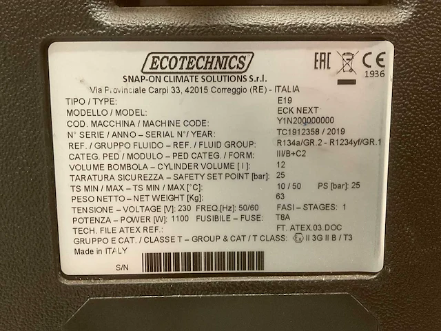 2019 ecotechnics e19 eck next airco- servicestation - afbeelding 6 van  6