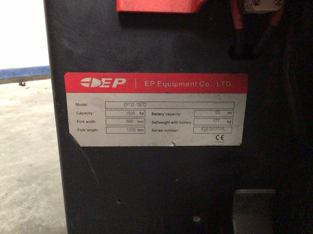2019 ept20 elektrische palletwagen - afbeelding 7 van  7