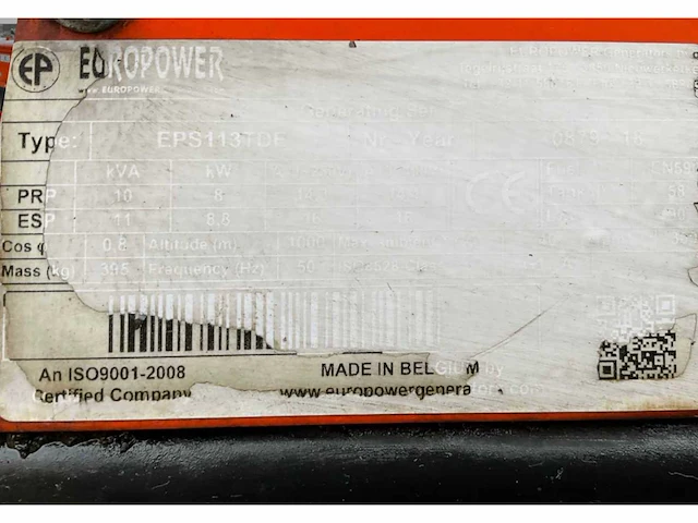 2019 europower generators eps113tde stroom aggregaat - afbeelding 3 van  11