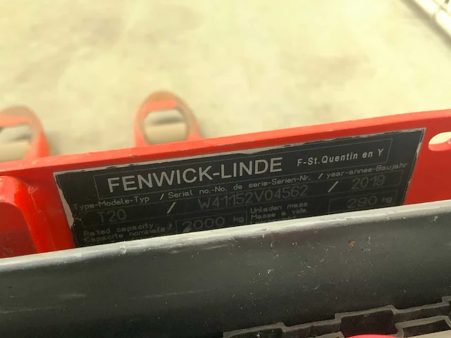 2019 fenwick-linde t20 elektrische palletwagen - afbeelding 10 van  10