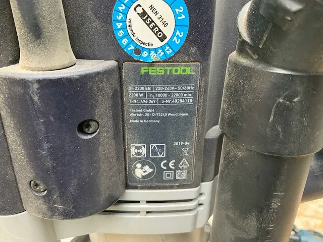 2019 festool of2200eb bovenfrees - afbeelding 5 van  7
