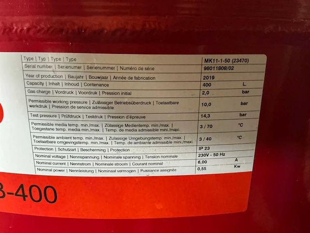 2019 flamco flexcon mk11-1-50 expansievat automaat - afbeelding 7 van  8