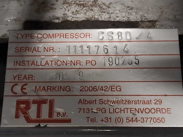2019 ghh-rand rti cs80/4 schroefcompressor - afbeelding 8 van  9