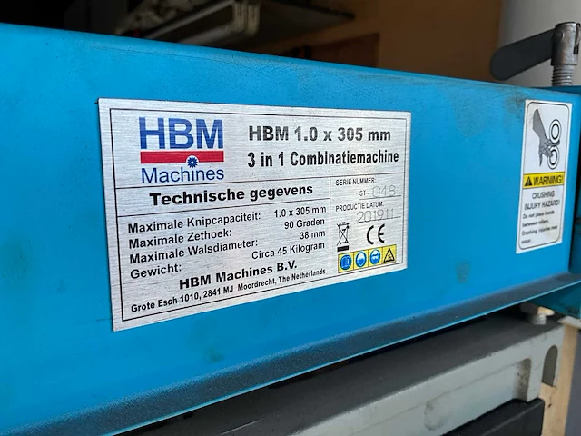2019 hbm 305 mm wals, zet en knipcombinatie - afbeelding 5 van  5