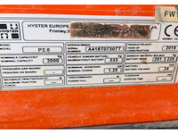 2019 hyster p2.0 elektrische palletwagen - afbeelding 8 van  8