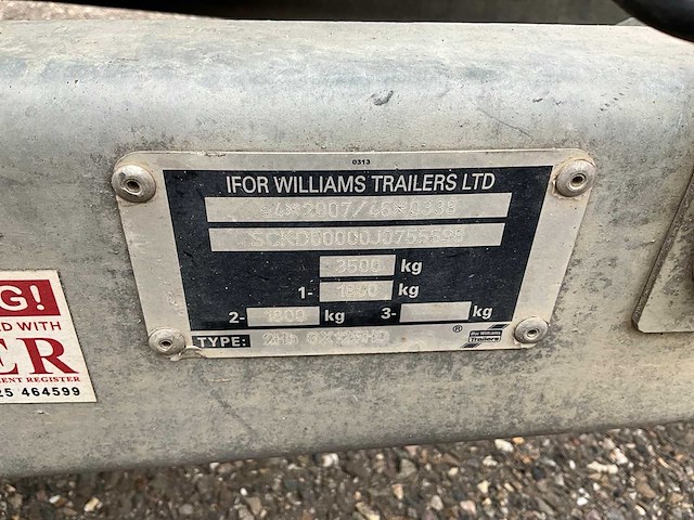 2019 ifor williams gx125hd machinetransporter 87-wt-hd - afbeelding 10 van  18