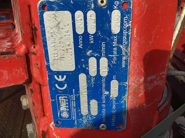 2019 imer tr 225 materialen lift - afbeelding 3 van  12