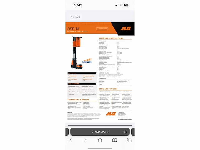 2019 jlg dsp orderpicker ongebruikt - afbeelding 9 van  9