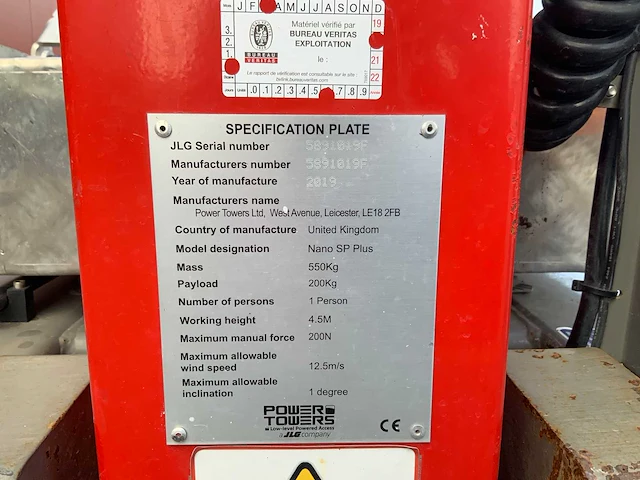 2019 jlg power tower nano sp plus hoogwerker - afbeelding 8 van  21