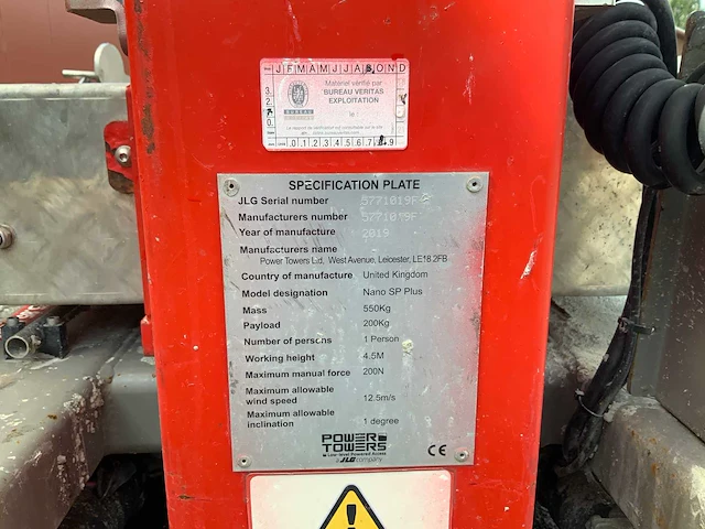 2019 jlg power tower nano sp plus hoogwerker - afbeelding 3 van  12