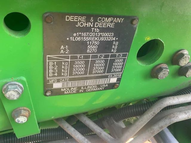 2019 john deere 6155r premium edition vierwielaangedreven landbouwtractor - afbeelding 53 van  57