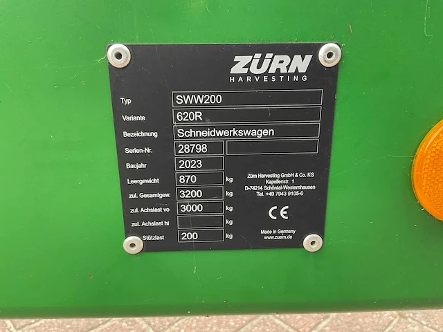 2019 john deere 618r maaibord + zürn sww200 transporter - afbeelding 8 van  18