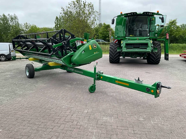 2019 john deere 618r maaibord + zürn sww200 transporter - afbeelding 11 van  18