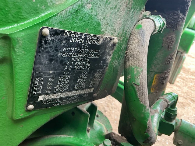 2019 john deere 7250r vierwielaangedreven landbouwtractor - afbeelding 29 van  35