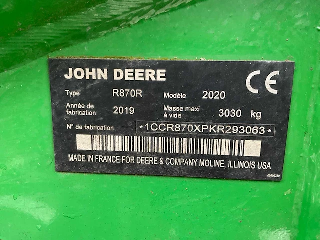 2019 john deere f310r + r870r triple maaicombinatie - afbeelding 20 van  27