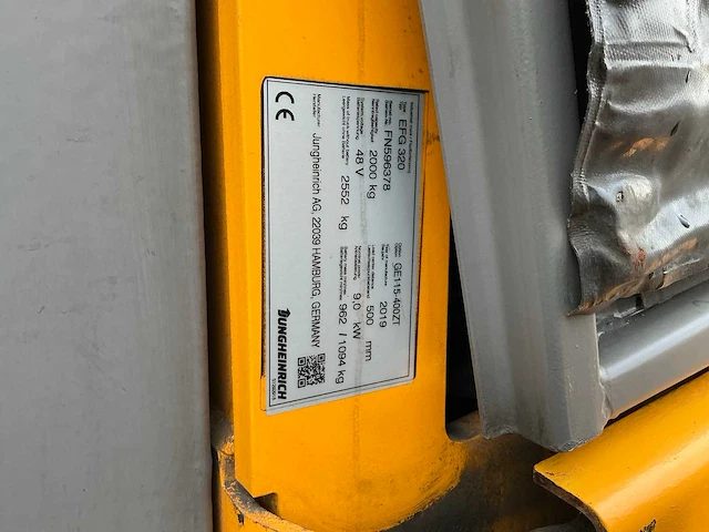2019 jungheinrich efg 320 400zt vorkheftruck - afbeelding 27 van  33