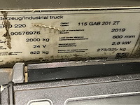 2019 jungheinrich erd 220 2000kg meerij stapelaar - afbeelding 14 van  14